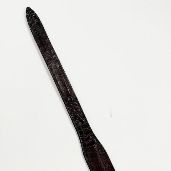 NEW Rod Patrick Boots Mens Western Belt 1.5 in Taper 40 in Brown Caiman Leather - Picture 11 of 13